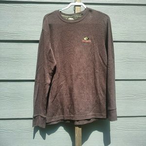 Mossy Oak men's brown  long sleeve tee size L